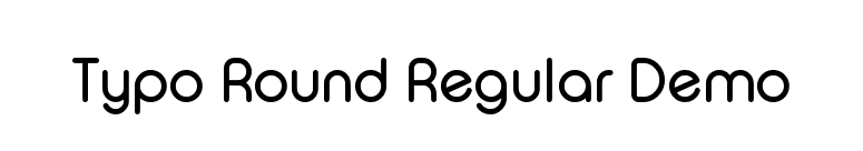 Typo Round Regular Demo font preview