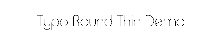 Typo Round Thin Demo font preview