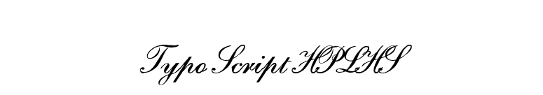 Typo Script HPLHS font preview