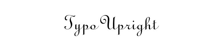 Typo Upright font preview