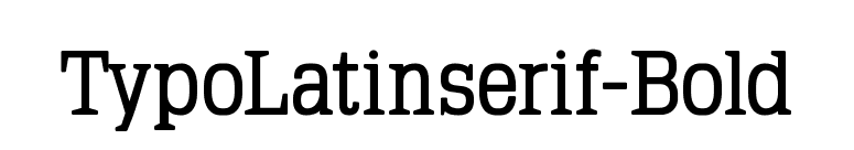 TypoLatinserif-Bold font preview