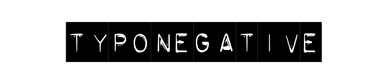 TypoNegative font preview