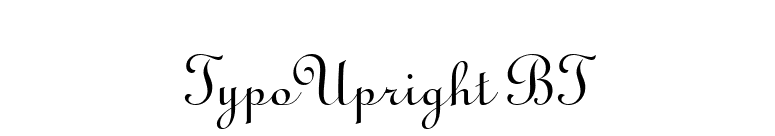 TypoUpright BT font preview