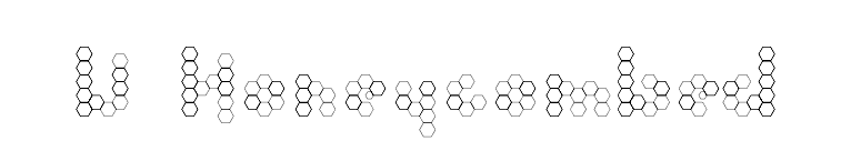 U Honeycombed font preview