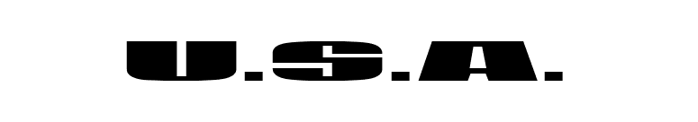 U.S.A. font preview