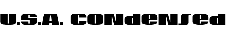 U.S.A. Condensed font preview