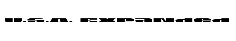 U.S.A. Expanded font preview