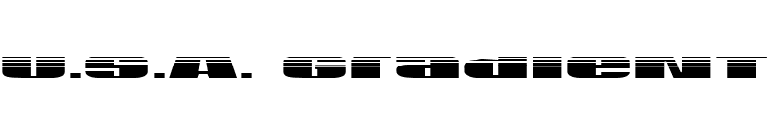 U.S.A. Gradient font preview