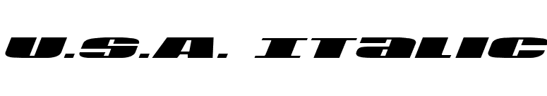 U.S.A. Italic font preview