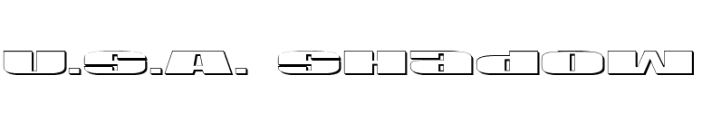 U.S.A. Shadow font preview