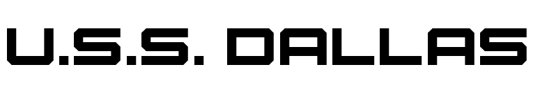 U.S.S. Dallas font preview