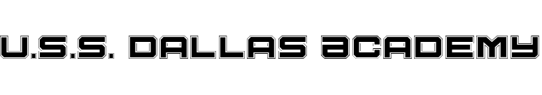 U.S.S. Dallas Academy font preview