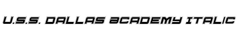 U.S.S. Dallas Academy Italic font preview