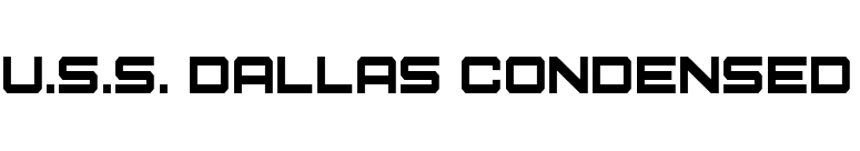 U.S.S. Dallas Condensed font preview