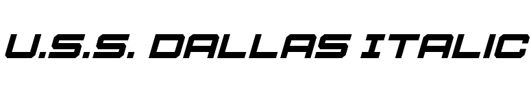 U.S.S. Dallas Italic font preview