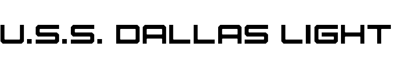 U.S.S. Dallas Light font preview