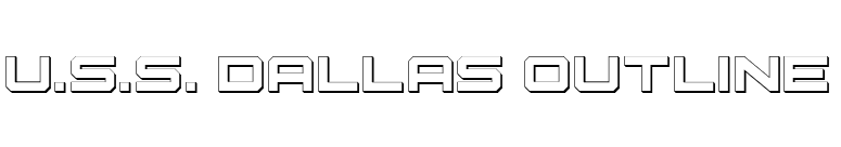 U.S.S. Dallas Outline font preview