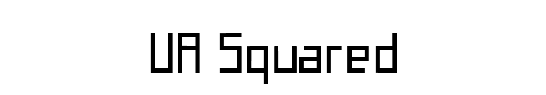 UA Squared font preview