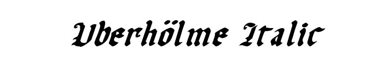 Uberhölme Italic font preview