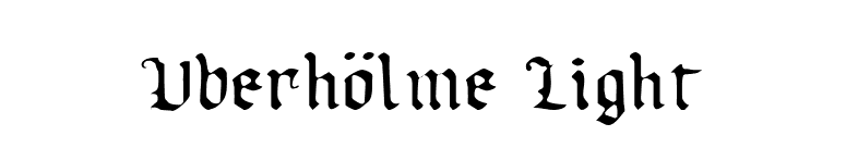 Uberhölme Light font preview