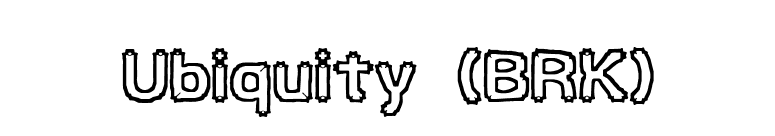 Ubiquity (BRK) font preview