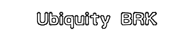 Ubiquity BRK font preview