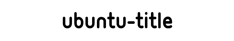 Ubuntu-Title font preview