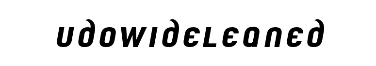 UdoWideLeaned font preview