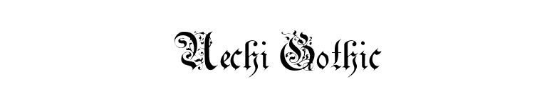 Uechi Gothic font preview