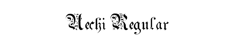 Uechi Regular font preview
