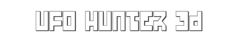 UFO Hunter 3D font preview