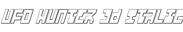 UFO Hunter 3D Italic font preview