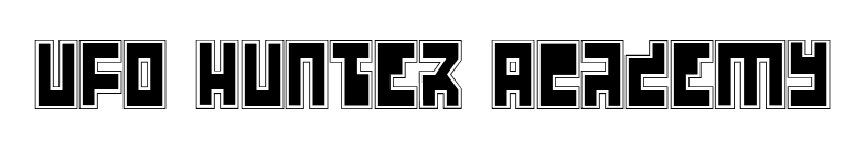 UFO Hunter Academy font preview