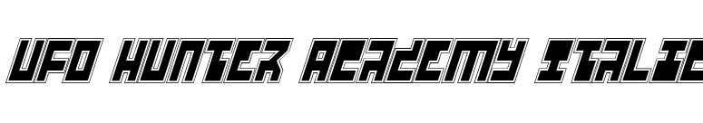 UFO Hunter Academy Italic font preview