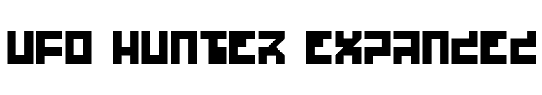 UFO Hunter Expanded font preview
