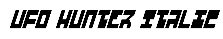 UFO Hunter Italic font preview