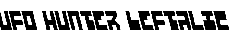 UFO Hunter Leftalic font preview