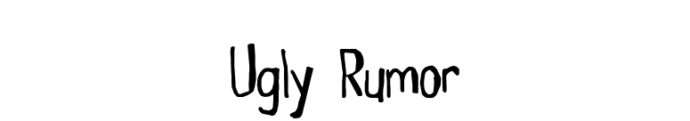 Ugly Rumor font preview