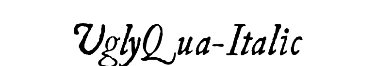UglyQua-Italic font preview