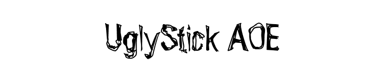 UglyStick AOE font preview