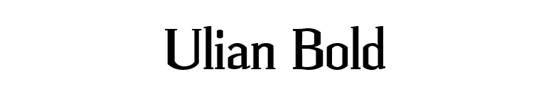 Ulian Bold font preview