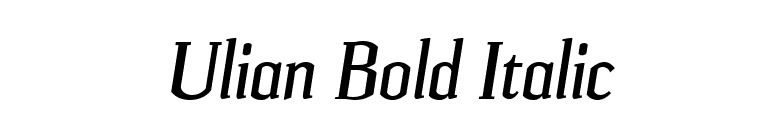 Ulian Bold Italic font preview