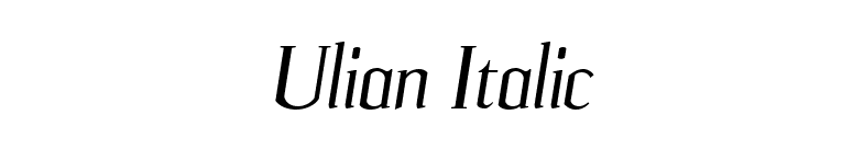 Ulian Italic font preview