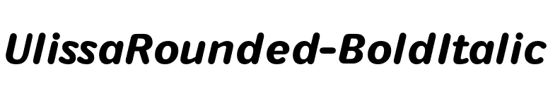 UlissaRounded-BoldItalic font preview