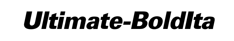 Ultimate-BoldIta font preview