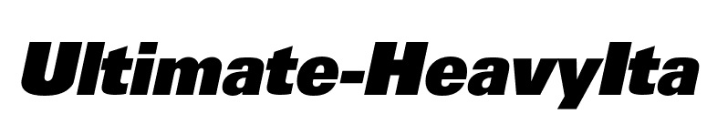 Ultimate-HeavyIta font preview
