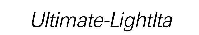 Ultimate-LightIta font preview