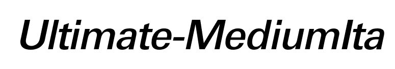 Ultimate-MediumIta font preview
