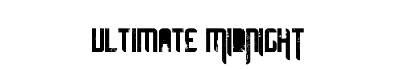 ultimate MIDNIGHT font preview