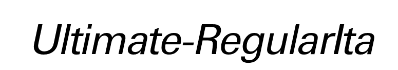 Ultimate-RegularIta font preview